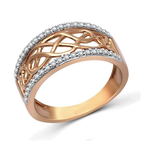 Our collection of 14 karat rose gold settings features a range of gorgeous styles. Designer Rose Gold Diamond Wedding Band Ring for Women ...