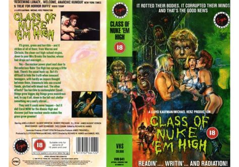 Class Of Nuke Em High On Virgin United Kingdom Vhs Videotape