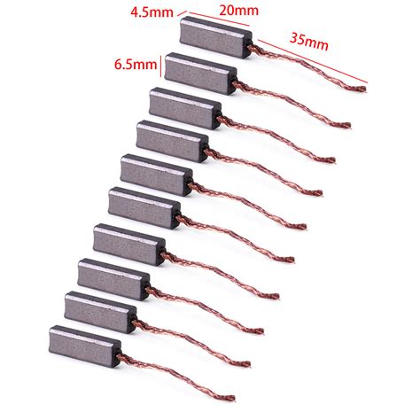 10x carbon brushes generic electric motor brush replacement 4 5 x 6 5 x 20mm and ebay