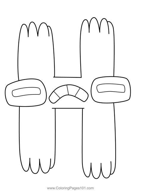 Alphabet Coloring Page H Is For Hand Alphabet Coloring Pages My XXX