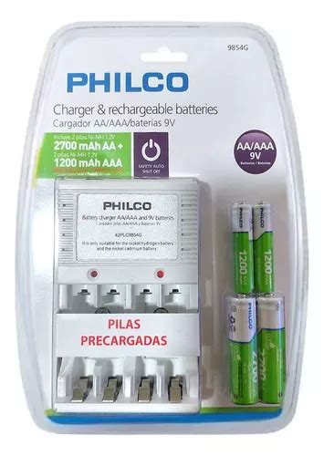 Cargador Pilas Philco 2 Pilas Aa Y 2 Pilas Aaa Recargables