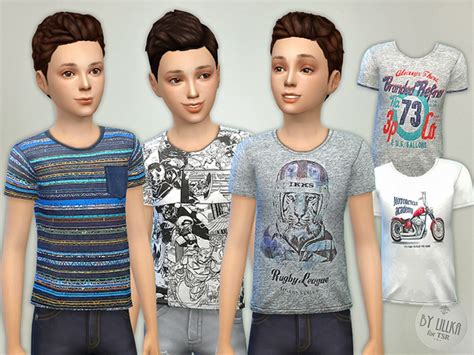 The Sims Resource T Shirt Collection For Boys P05 By Lillka • Sims 4