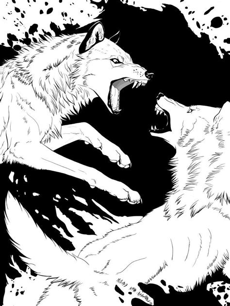 Wolf pack teams up to fight off intruder, wolves war, twilight wolf scenes. Pin by Toast malone on Art | Wolves fighting, Wolf art ...