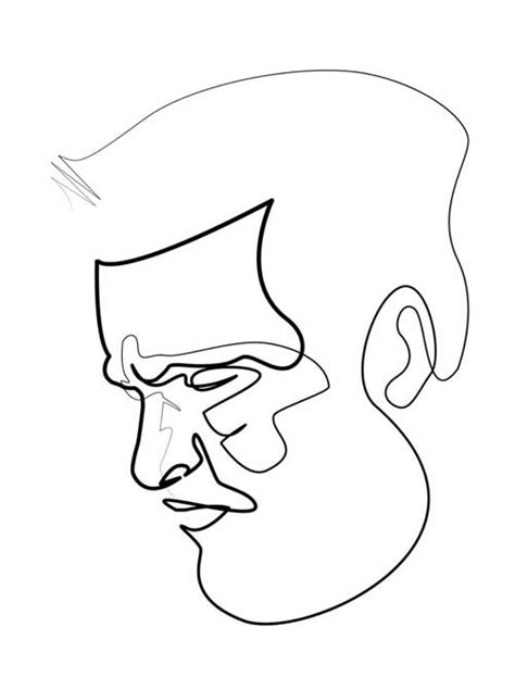 Line art, seni lukis wajah dengan menampilkan sisi garis garis utama pada wajah dll, contoh : Lukisan Unik Dibentuk Dengan Satu Garis Bersambung - Ngeeneet