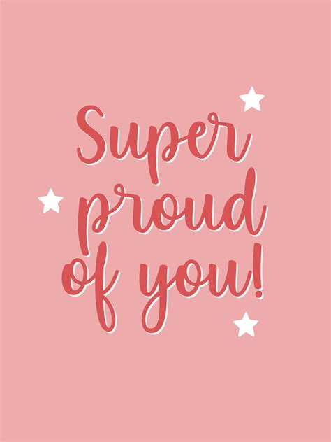 Salmon Pink Super Proud Of You Cake Card