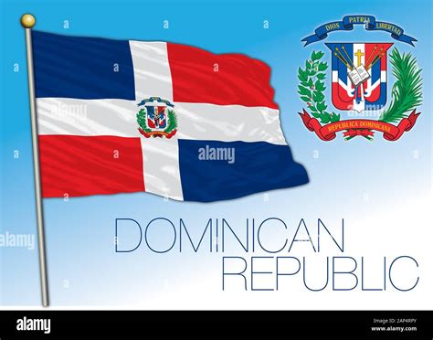 Dominican Republic Beach Flag Stock Vector Images Alamy