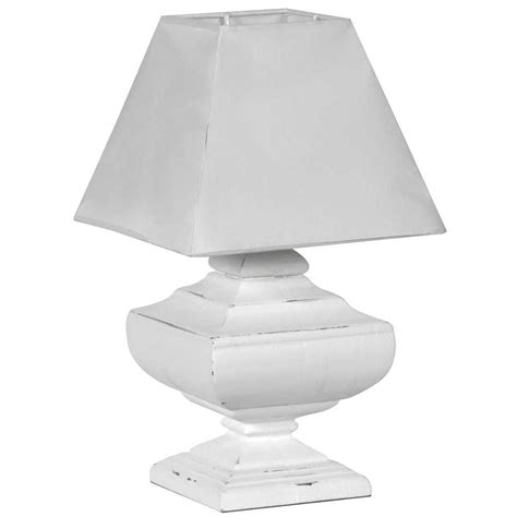 Image #10 of 17, click image to enlarge. Squat Shabby Chic White Table Lamp | Table Lamp | Side ...