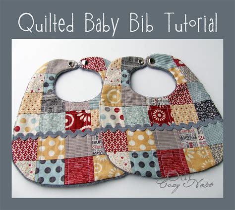 Our Cozy Nest Quilted Baby Bib Tutorial