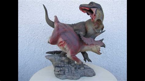 T Rex Vs Triceratops Diorama Dinosauria Sideshow Collectibles Youtube