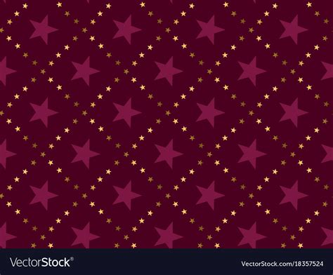 Luxury Red Star Vintage Style Seamless Pattern Vector Image