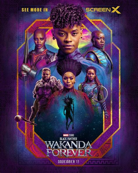 Black Panther Wakanda Forever Promotional Poster Screenx Marvel