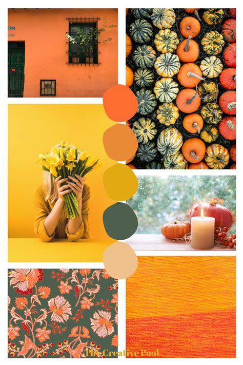 Fall Mood Board Inspiration In 2020 Green Color Schemes