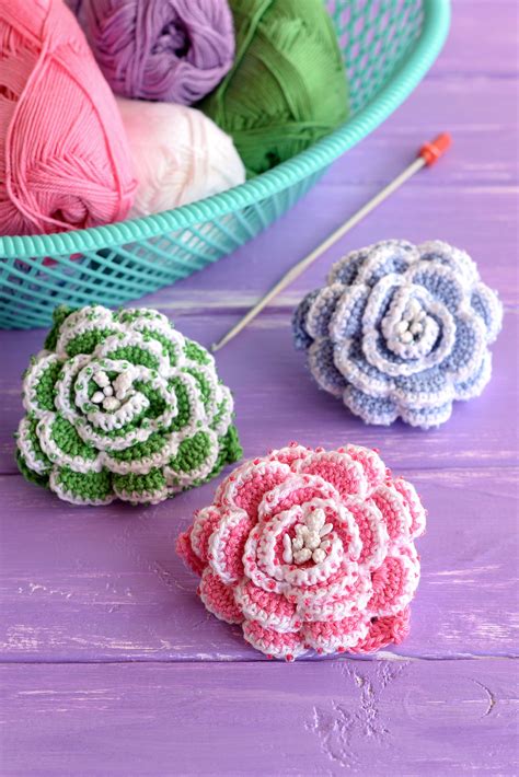 3d Crochet Flower A Free Pattern