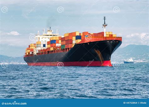 Cargo Ship Full Of Containers Stock Photo Image Of Carrier Cargo