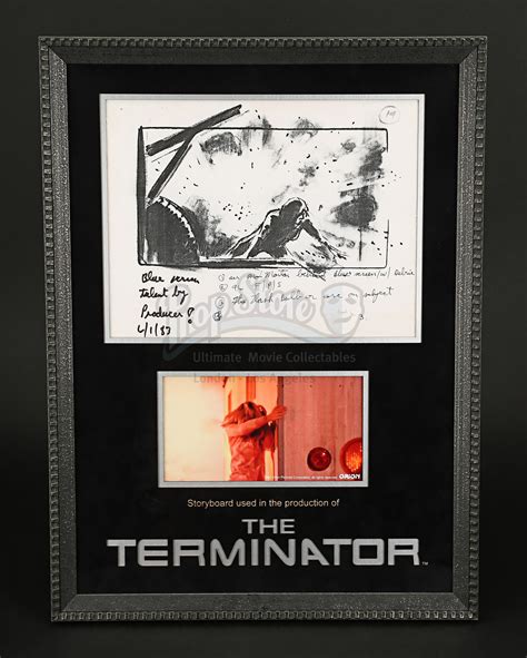 Terminator The 1984 Original Production Used Storyboard Tanker