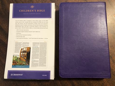 Personalized Esv Childrens Bible Purple Trutone Custom Imprinted