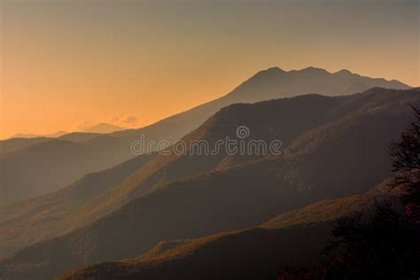 Autumn Mountains Landscape Mountain Peaks Forest Pine Trees And Blue