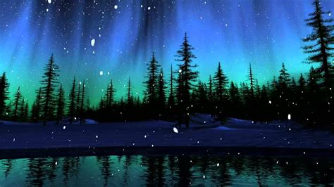 Dark Forrest Snow Fall Animation For Animated Desktop