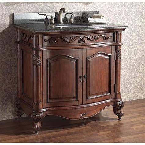 Shop Avanity Provence 36 Inch Single Vanity In Antique Cherry Finish With Sink And Top Free