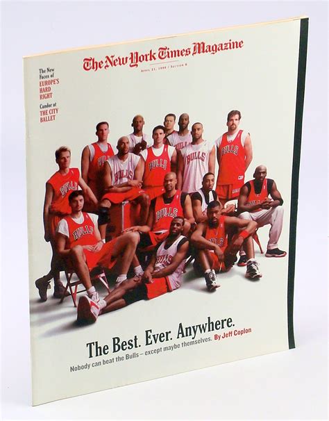 The New York Times Magazine April 21 1996 Cover Photo Of The Chicago Bulls The Best Ever