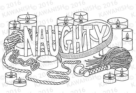 Naughty Kinky Bdsm Adult Coloring Page Wall Art Etsy