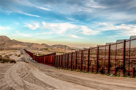The United States Mexico International Border Wall Between