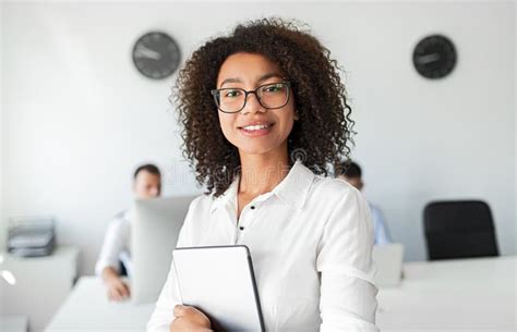 Black Business Consultant Smiling For Camera Stock Photo Image Of