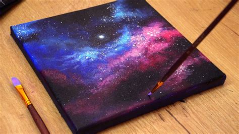 How To Draw Galaxy Acrylic Painting Techniques Easy Painting Step