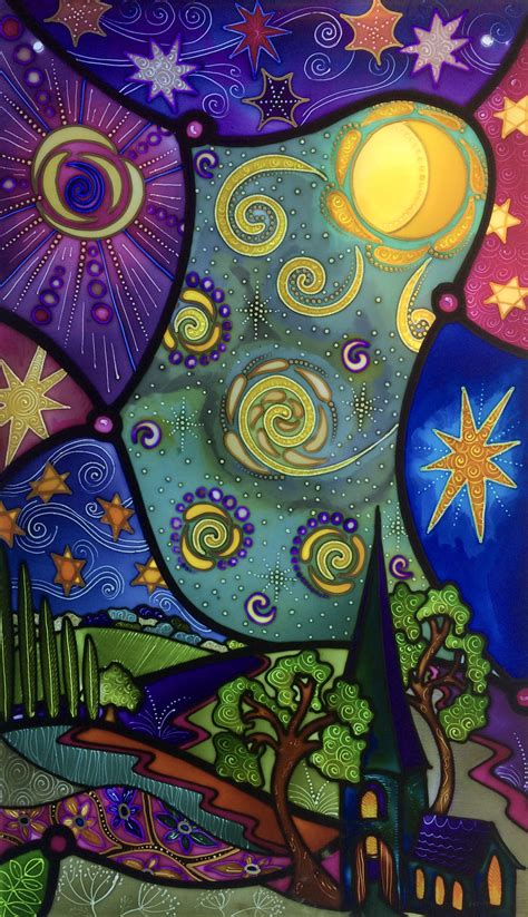 Unique hand painted Stained glass style paintings ready to hang. This