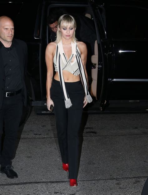 Hot Miley Cyrus Has A Nip Slip In A Silk Top Arriving At The Bowery