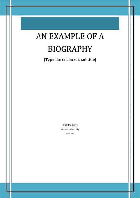 Download Bonus Biography Template 01 | Biography template, Biography, Essay examples