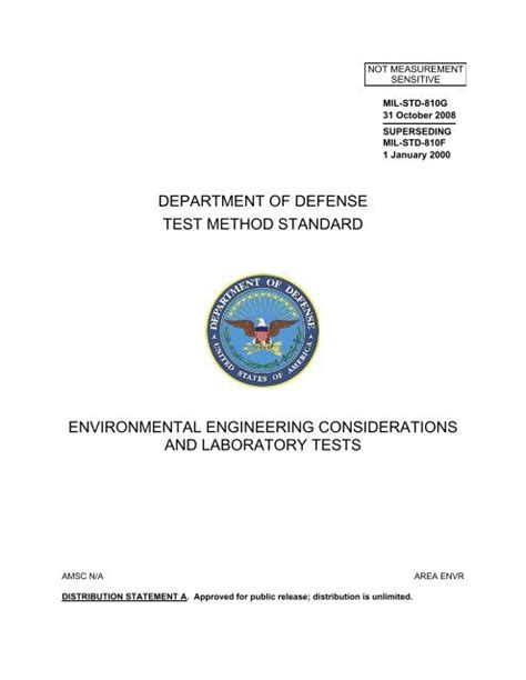 Mil Std 810g Us Army Test And Evaluation Command