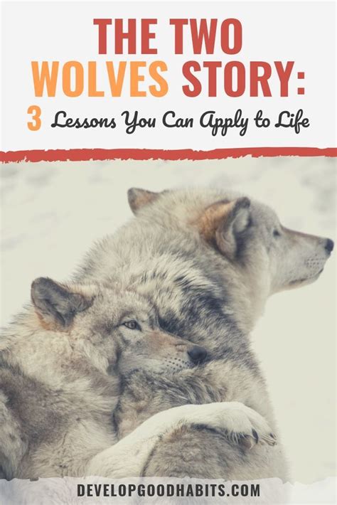 Two Wolves Story Lesson Develop Good Habits