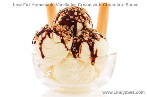 If adding additional extracts — like almond. Low-Fat Homemade Vanilla Ice Cream with Chocolate Sauce ...