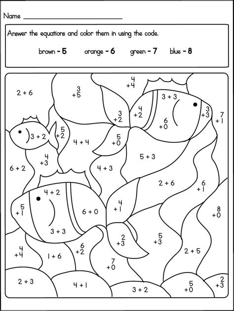Free Maths Colour By Numbers Worksheets