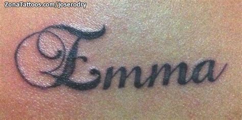 Tatuaje De Emma Nombres Letras