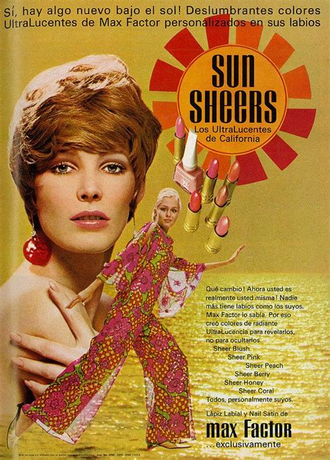 1967 Cosmetics Ad Max Factor Ultralucencia Sun Sheers Lipsticks And Nail