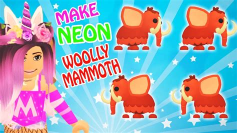 Making Neon Woolly Mammoth In Adopt Me Roblox Youtube