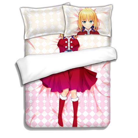 Japanese Anime Saber Fatestay Night Bed Sheets Bedding Sheet Bedding Sets Bedcover Quilt Cover