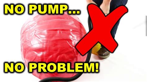 No More Saggy Balls Inflate Your Exercise Ball With No Pump Youtube