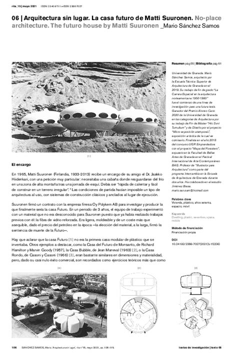 pdf arquitectura sin lugar la casa futuro de matti suuronen no place architecture the