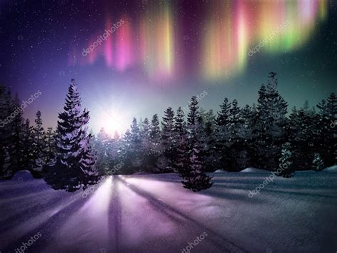 Northern Lights Over Field Stock Photo By ©aaronrutten 64344433