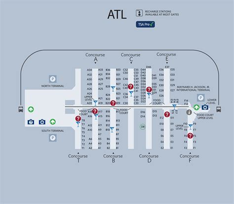 Atlanta Airport Map If You Transfer Flights In Atlanta You Can Use