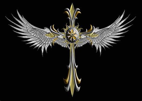Silver Winged Cross By Firexjere On Deviantart
