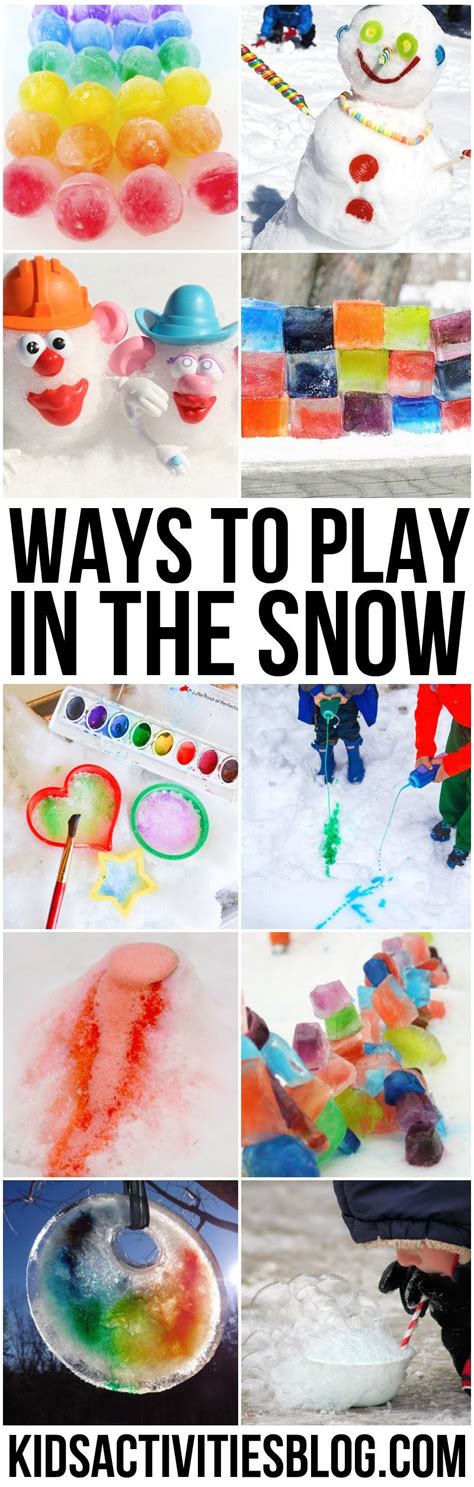 Ways To Play In The Snow Via Hollyhomer Snow Fun Snow Activities