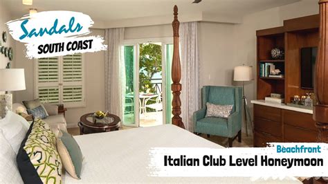 Italian Beachfront Club Level Honeymoon Suite Ivs Sandals South Coast