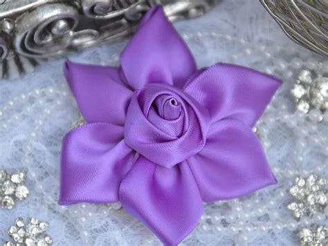 70 colors combination purple satin ribbon flowers 3 etsy