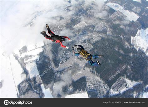 Two Skydivers Sky Stock Photo By ©skyantonio 182970678