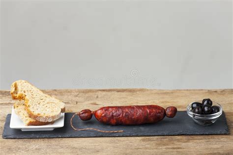 Spanish Chorizo Sausage Stock Photo Image Of Fresh 160306448