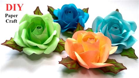 Diy Origami Rose Flower Paper Craft How To Make Paper Roses